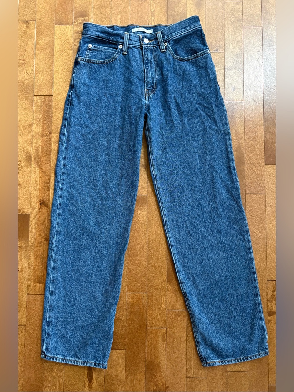 Levi's '94 Baggy Straight Leg Denim Jeans Womens Size W27 L31 Medium Wash